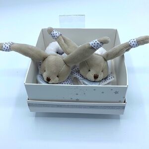 Mes Chaussons Dou Dou Infant Bunny Rattle Slippers